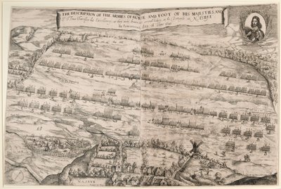 Opis armii koni i stóp Jego Królewskich Mości i Sir Thomasa Fairefaxa; 14 czerwca 1645 autorstwa Streeter