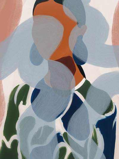 Portret kobiety w abstrakcyjnym stylu autorstwa Studio Palette