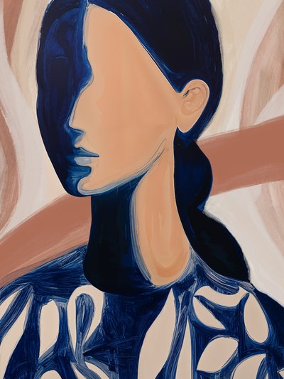 Elegancki niebieski profil autorstwa Studio Palette