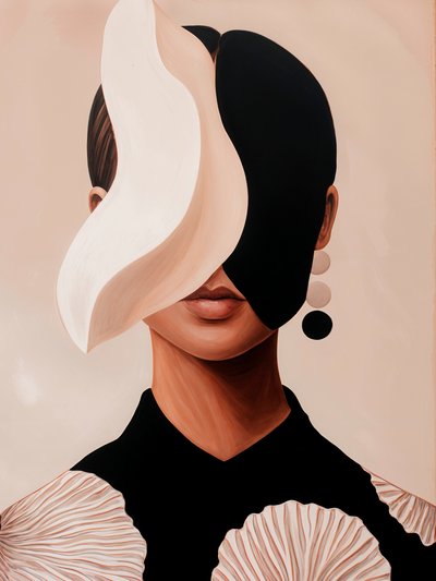 Płynny, abstrakcyjny portret autorstwa Studio Palette