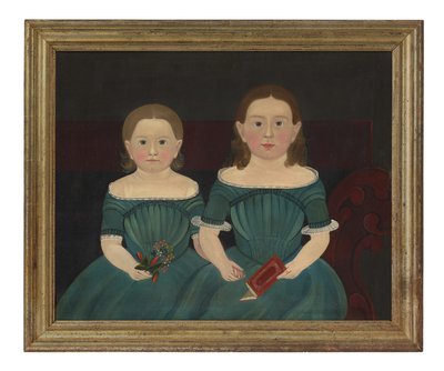 Mary i Elizabeth Hathaway, ok. 1849 (olej na płótnie) autorstwa Sturtevant J. Hamblin