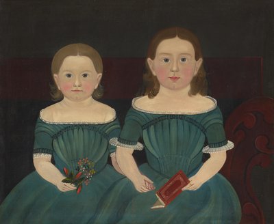 Mary i Elizabeth Hathaway, ok. 1849 (olej na płótnie) autorstwa Sturtevant J. Hamblin