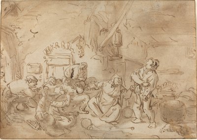 Bójka w karczmie autorstwa Style of Adriaen van Ostade