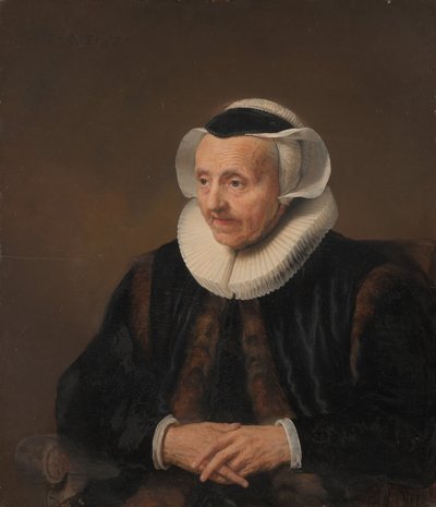 Portret starej kobiety. autorstwa Style of Jacob Backer