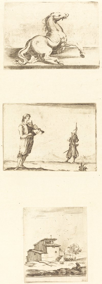 Arkusz akwafort autorstwa Style of Jacques Callot