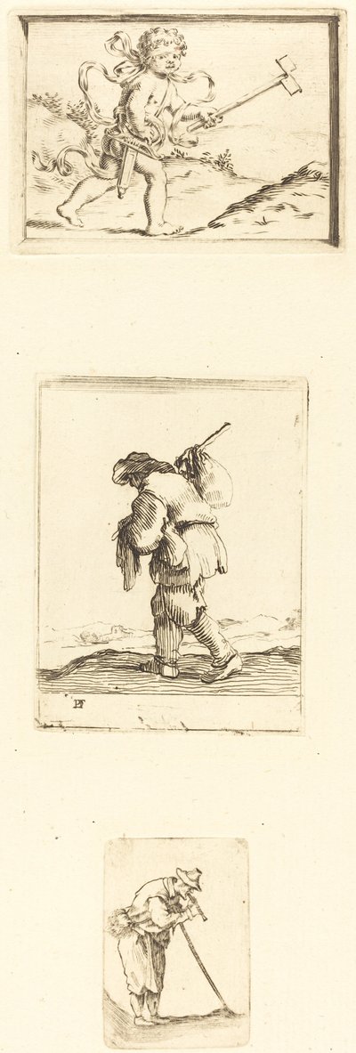 Arkusz akwafort autorstwa Style of Jacques Callot