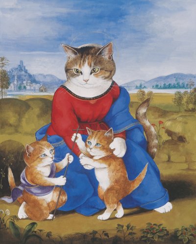 Ilustracja z Cats Galore! A Compendium of Cultured Cats (wyd. 2015) autorstwa Susan Herbert