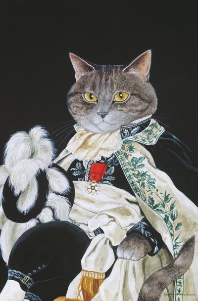 Ilustracja z Cats Galore! A Compendium of Cultured Cats (wyd. 2015) autorstwa Susan Herbert