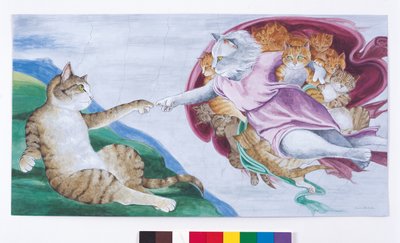 Ilustracja z Cats Galore! A Compendium of Cultured Cats (wyd. 2015) autorstwa Susan Herbert