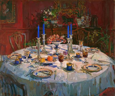 Jadalnia (olej na płótnie) autorstwa Susan Ryder