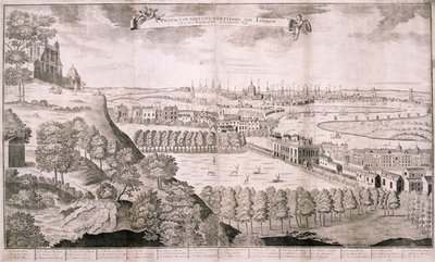Widok z Greenwich Park, Londyn, 1723 autorstwa Sutton Nicholls