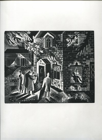 Kolędnicy (drzeworyt) autorstwa Suzanne Cooper