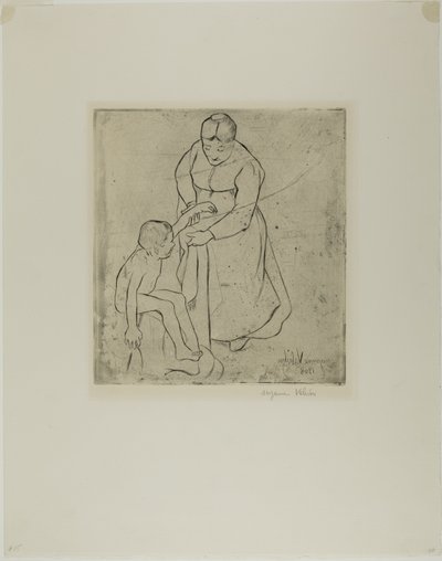 Babcia i dziecko autorstwa Suzanne Valadon