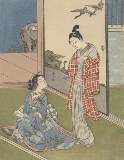 Dziewczyna pisząca list, XVIII w., XVIII w. autorstwa Suzuki Harunobu