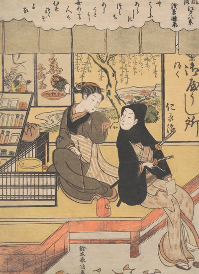 Seks kolumna Asakusa. autorstwa Suzuki Harunobu