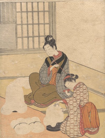 Wieczorny śnieg na Nurioke, z cyklu Osiem salonów, ok. godz. 1766 r., ok. 1766 r. 1766. autorstwa Suzuki Harunobu