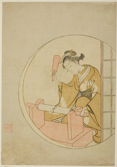 Fulling Cloth autorstwa Suzuki Harunobu