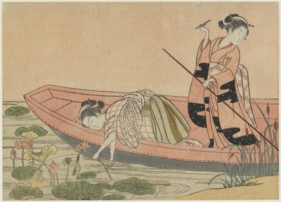 Mitate of Zhou Maoshu, po 1765 (kolorowy drzeworyt) autorstwa Suzuki Harunobu