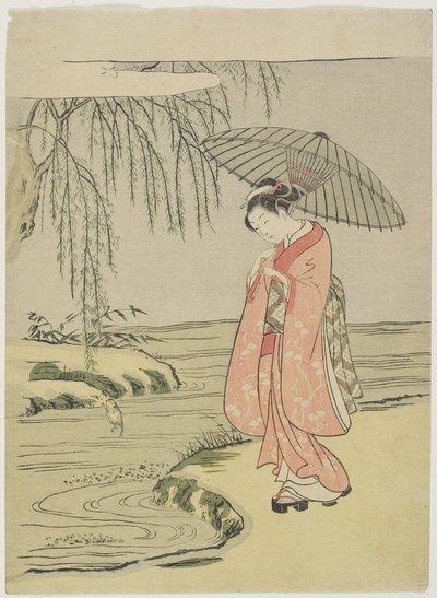 Mitat Kaligrafa Ono no To_fu_, po 1765 autorstwa Suzuki Harunobu
