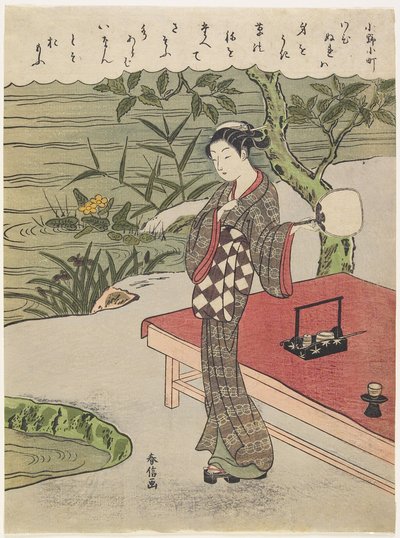 Ono Komachi, ok. 1767 autorstwa Suzuki Harunobu