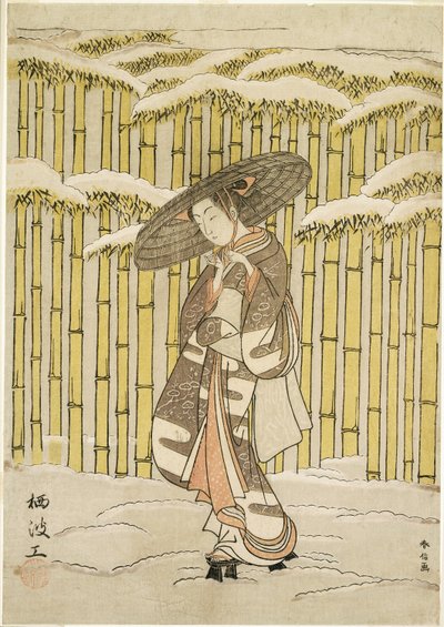 Mijamy Bambusowy Gaj autorstwa Suzuki Harunobu