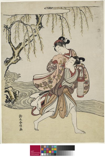 Ucieczka autorstwa Suzuki Harunobu