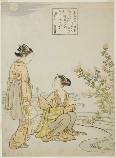The Jewel River of Bush Clovers (Hagi no Tamagawa), z serii bez tytułu Six Jewel Rivers autorstwa Suzuki Harunobu
