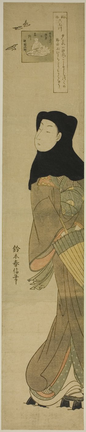 Rzeka klejnotów siewek (Chidori no Tamagawa), z serii „Sześć rzek klejnotów w popularnych obyczajach (Fuzoku Mu Tamagawa)” autorstwa Suzuki Harunobu