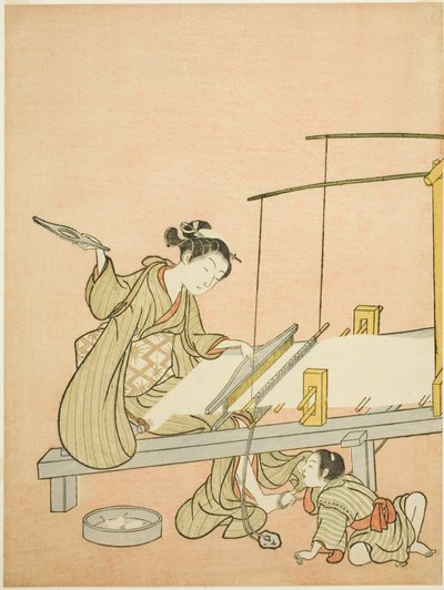 Rzucanie wahadłowca autorstwa Suzuki Harunobu