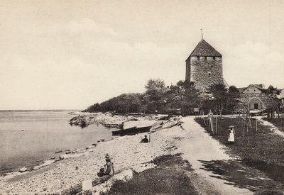 Szwecja / Szwecja: Gotlandia, Wisby, Kruttornet (zdjęcie czarno-białe) autorstwa Swedish Photographer