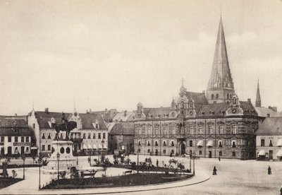 Szwecja / Szwecja: Skania, Malmo, Stortorget i Radhuset (zdjęcie czarno-białe) autorstwa Swedish Photographer