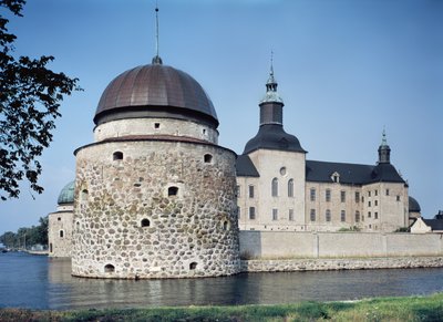 Widok zamku Vadstena, zbudowanego w 1545 autorstwa Swedish School