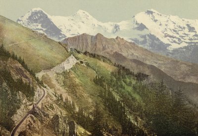 Oberland Berneński: Schynige Platte, linia kolejowa (kolorowe zdjęcie) autorstwa Swiss Photographer