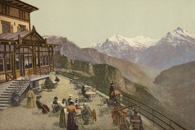 Oberland Berneński: Schynige Platte, taras (kolorowe zdjęcie) autorstwa Swiss Photographer