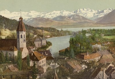 Berner Oberland: Thun (kolorowe zdjęcie) autorstwa Swiss Photographer