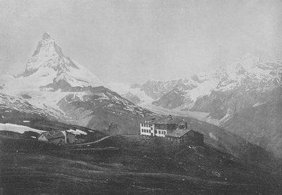 Ryffelberg, Matterhorn i Dent-Blanche (zdjęcie czarno-białe) autorstwa Swiss Photographer