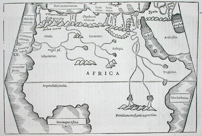 Afryka, z „Polihistorii” rzeczy z całego świata...” Caiusa Juliusa Solinusa, publikacja Bazylea 1543 (drzewryt) autorstwa Swiss School