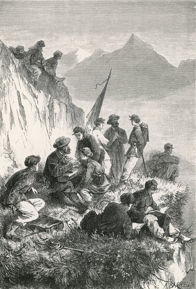 Studenci botaniki w górach autorstwa Swiss School