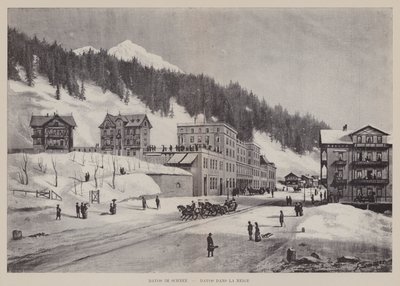 Davos im Schnee, Davos w śniegu (lito) autorstwa Swiss School