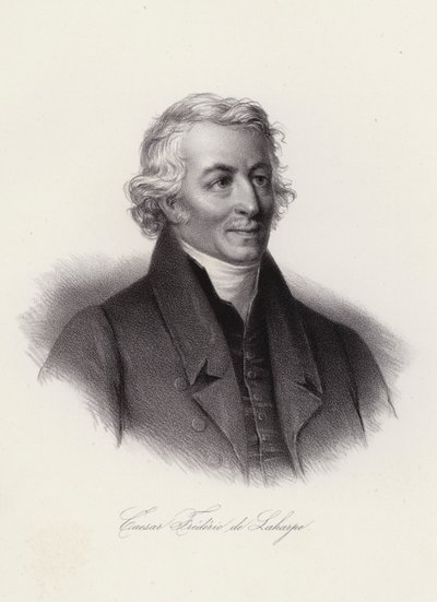 Frederic-Cesar de La Harpe , szwajcarski przywódca polityczny i osobisty nauczyciel Aleksandra I Rosji (grafika) autorstwa Swiss School
