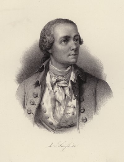 Horace Benedict de Saussure, szwajcarski fizyk, alpinista i alpejski odkrywca (grafika) autorstwa Swiss School
