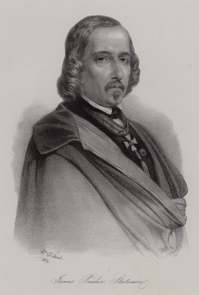 James Pradier, urodzony w Szwajcarii francuski rzeźbiarz (grafika) autorstwa Swiss School