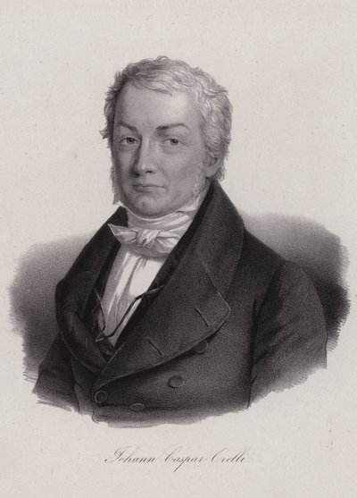 Johann Caspar von Orelli, szwajcarski klasyk (grafika) autorstwa Swiss School
