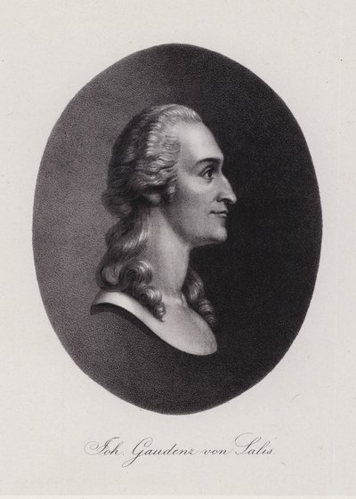 Johann Gaudenz von Salis-Seewis, szwajcarski poeta (grafika) autorstwa Swiss School