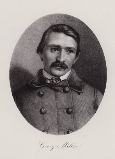 Johann Georg Mueller, szwajcarski architekt i malarz (grafika) autorstwa Swiss School