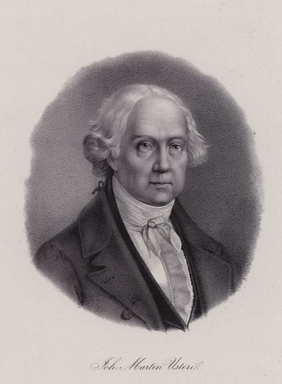Johann Martin Usteri, szwajcarski poeta (grafika) autorstwa Swiss School