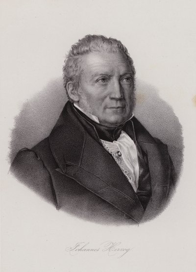 Johannes Herzog Von Effingen, szwajcarski polityk i przedsiębiorca (grafika) autorstwa Swiss School