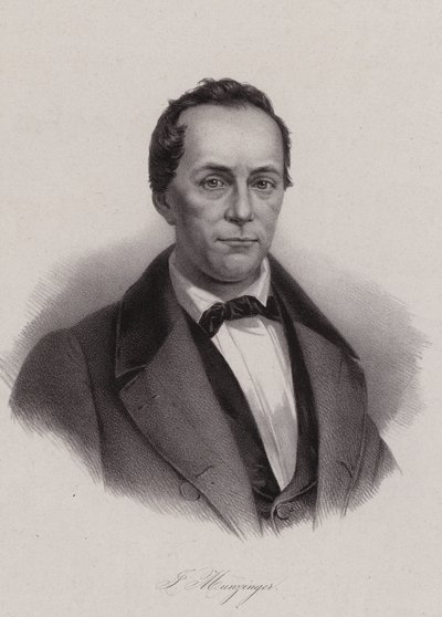 Josef Munzinger , szwajcarski polityk (Grawerowanie) autorstwa Swiss School