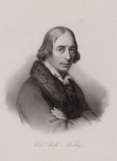 Karl von Muller-Friedberg , szwajcarski polityk (Grawerowanie) autorstwa Swiss School