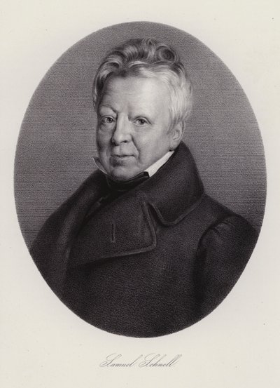 Samuel Ludwig Schnell, szwajcarski prawnik (grafika) autorstwa Swiss School